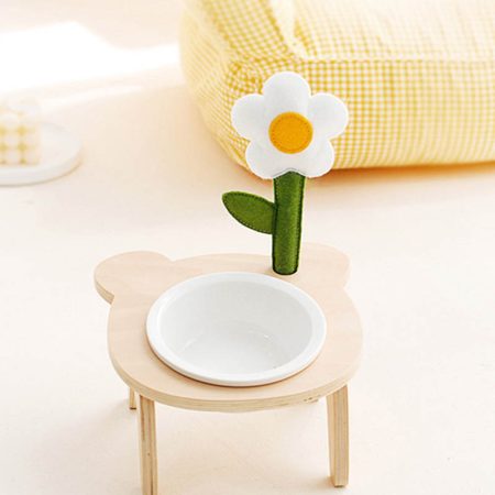Blooming sip single cat food bowl