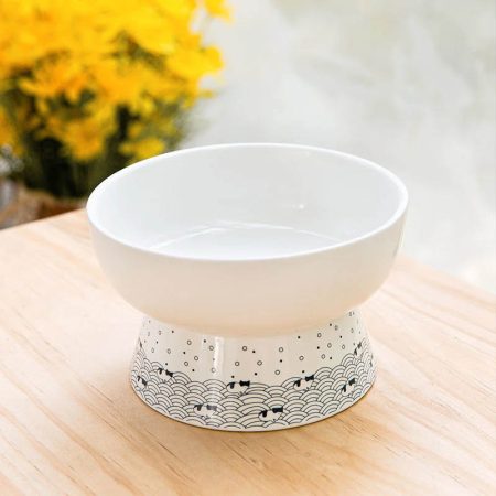 Coastal crunch elevated cat water bowl