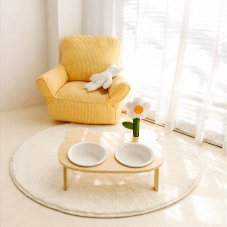 Twin bloom cat food bowl set